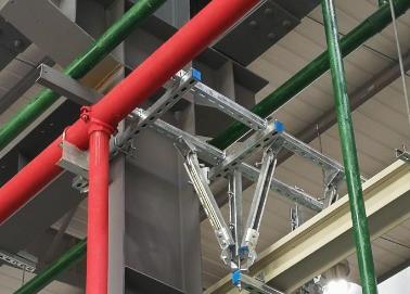 横峰该抗震支架的整体式支吊架结构协调性好